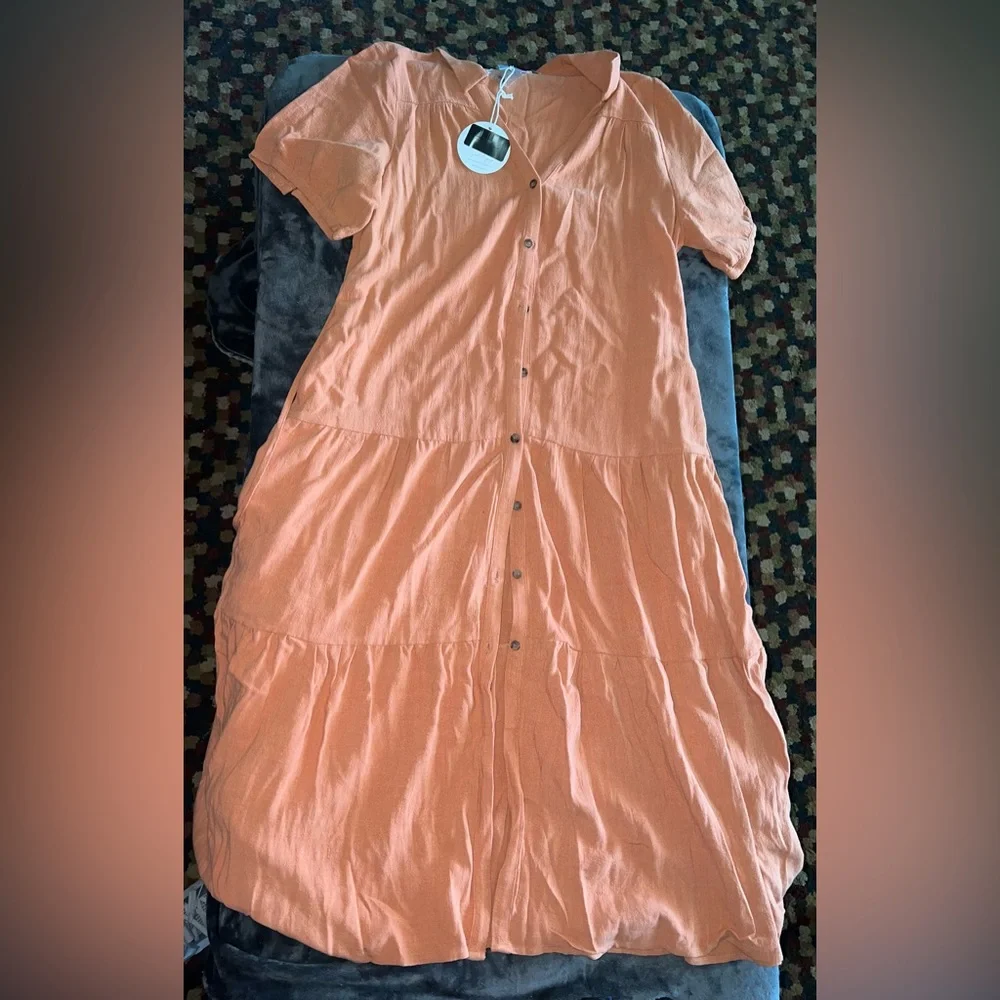 Petal & Pup Adara Midi Dress in Orange Size XL New with tag - Picture 4 of 11